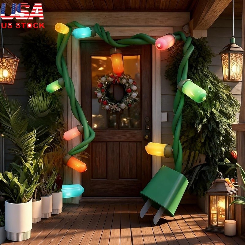 Oversized Outdoor Christmas Lights 17ft Waterproof Multicolored Bulbs Decor New