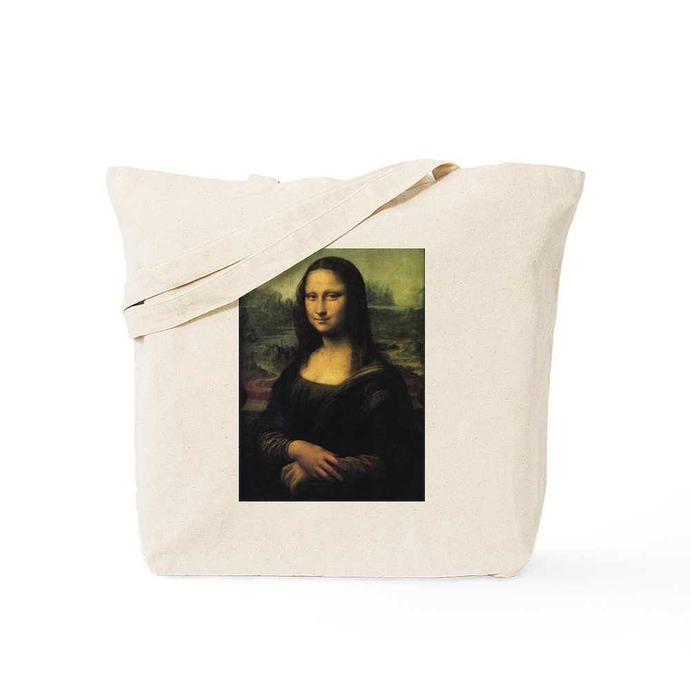 CafePress Mona Lisa Natural Canvas Tote Bag, Cloth Shopping Bag (6314581)