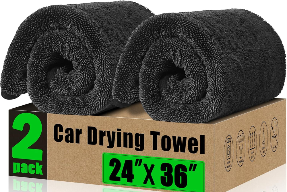 2 Pack Extra Large Microfiber Towels 36x24 Ultra Absorbent Drying Towel