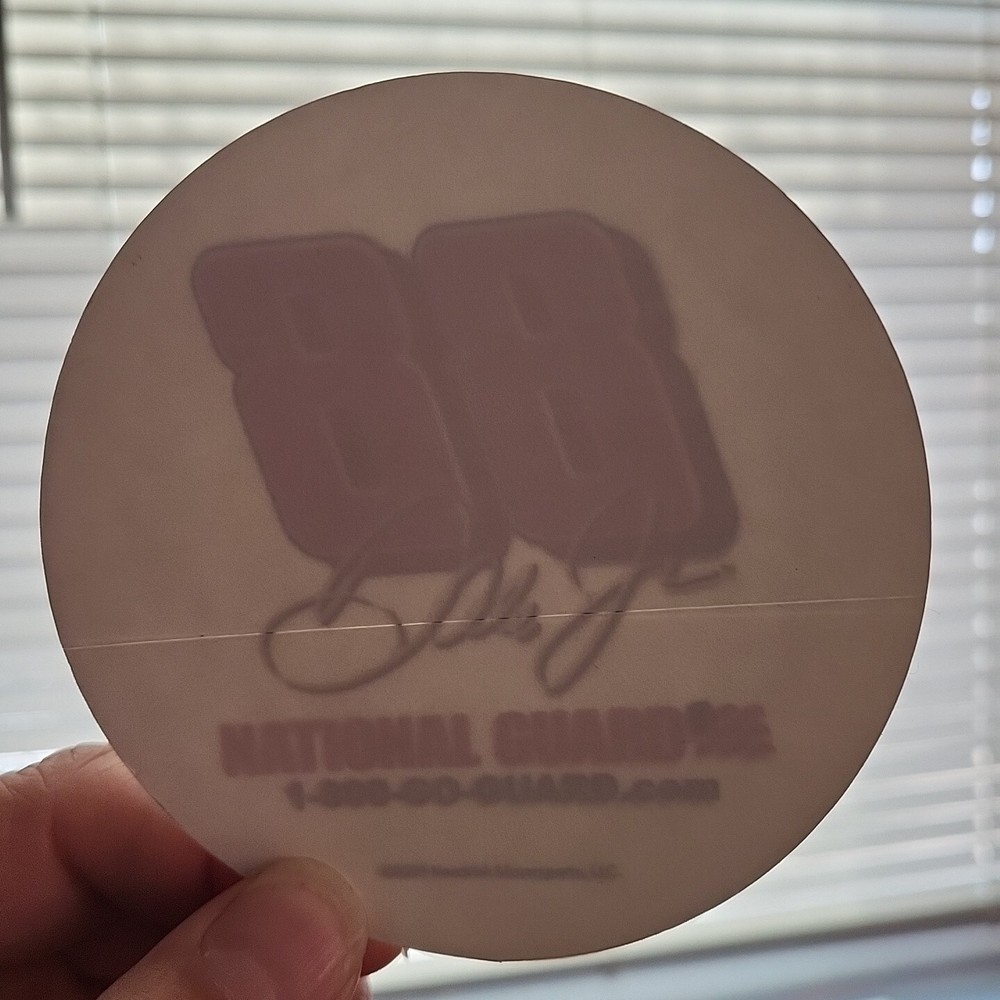 Dale Earnhardt Jr 88 National Guard 4 Inch Round Clear Window Decal Sticker