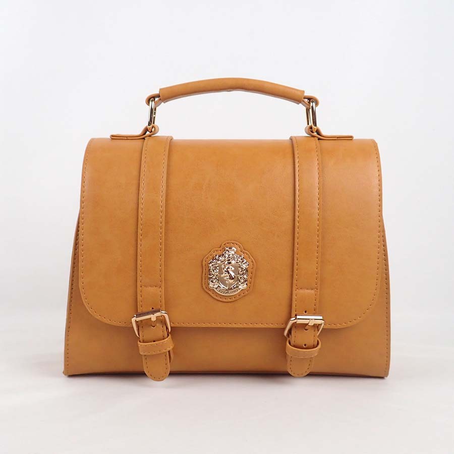 Harry Potter × Flapper Hufflepuff Mini Satchel Bag Mustard 3Way Japan F/S