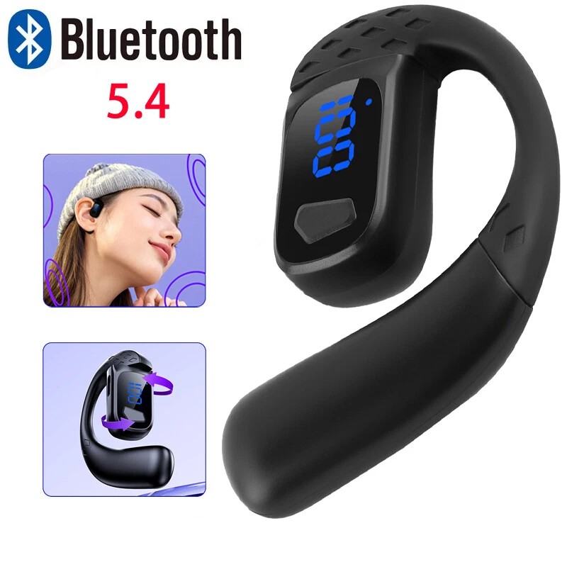 Wireless Bluetooth 5.4 Headset with Dual Mic Noise Cancelling Earbud