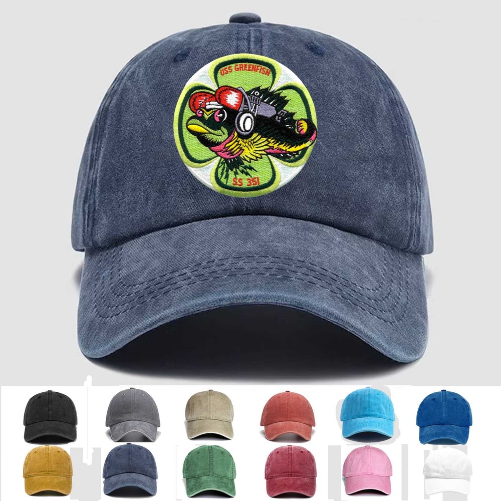 Custom Embroidered Hat SS-351 USS Greenfish, Veteran Cap, Trucker Hat, Gift Idea