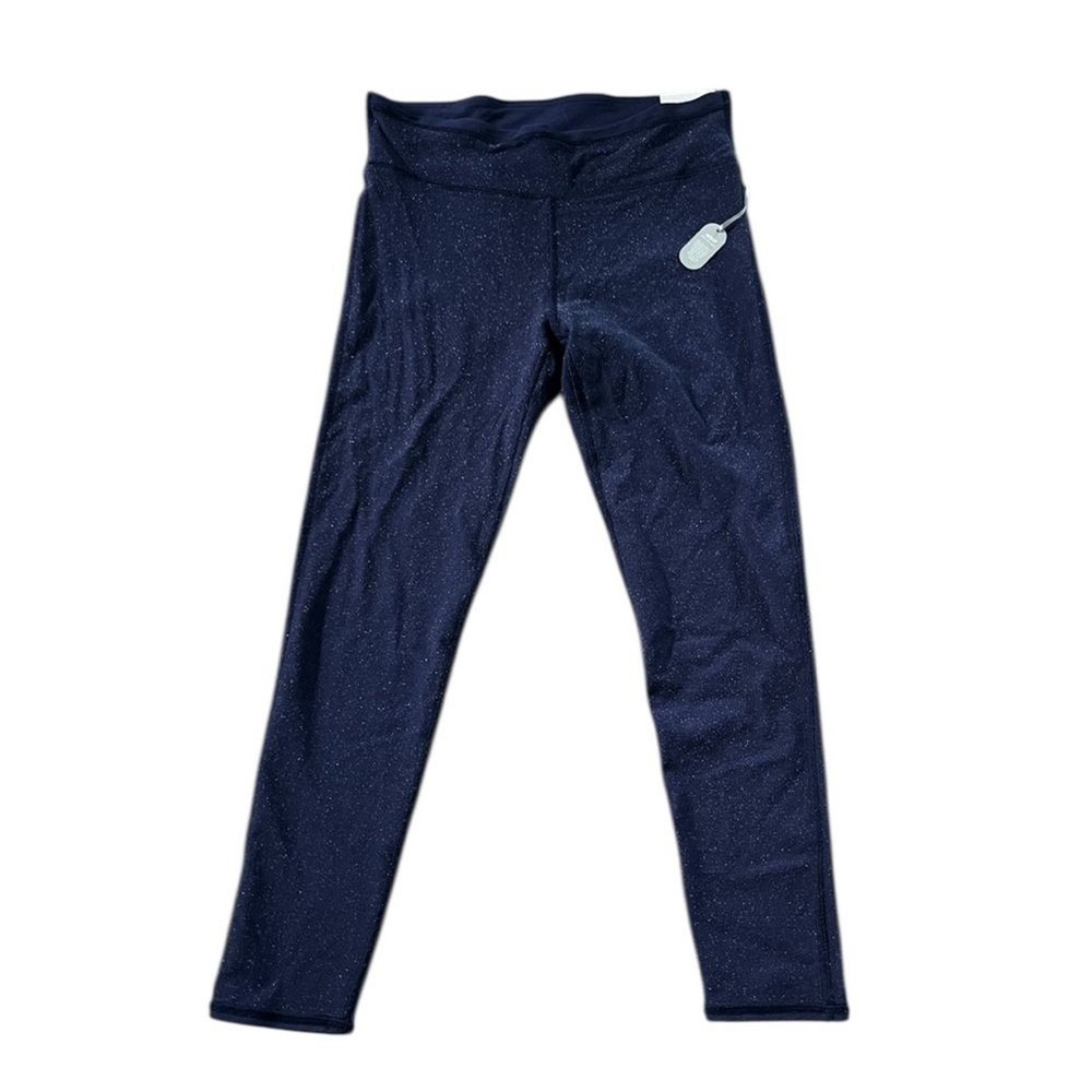 Aerie Womens Navy Blue Sparkle Leggings Lounge Wear Size L