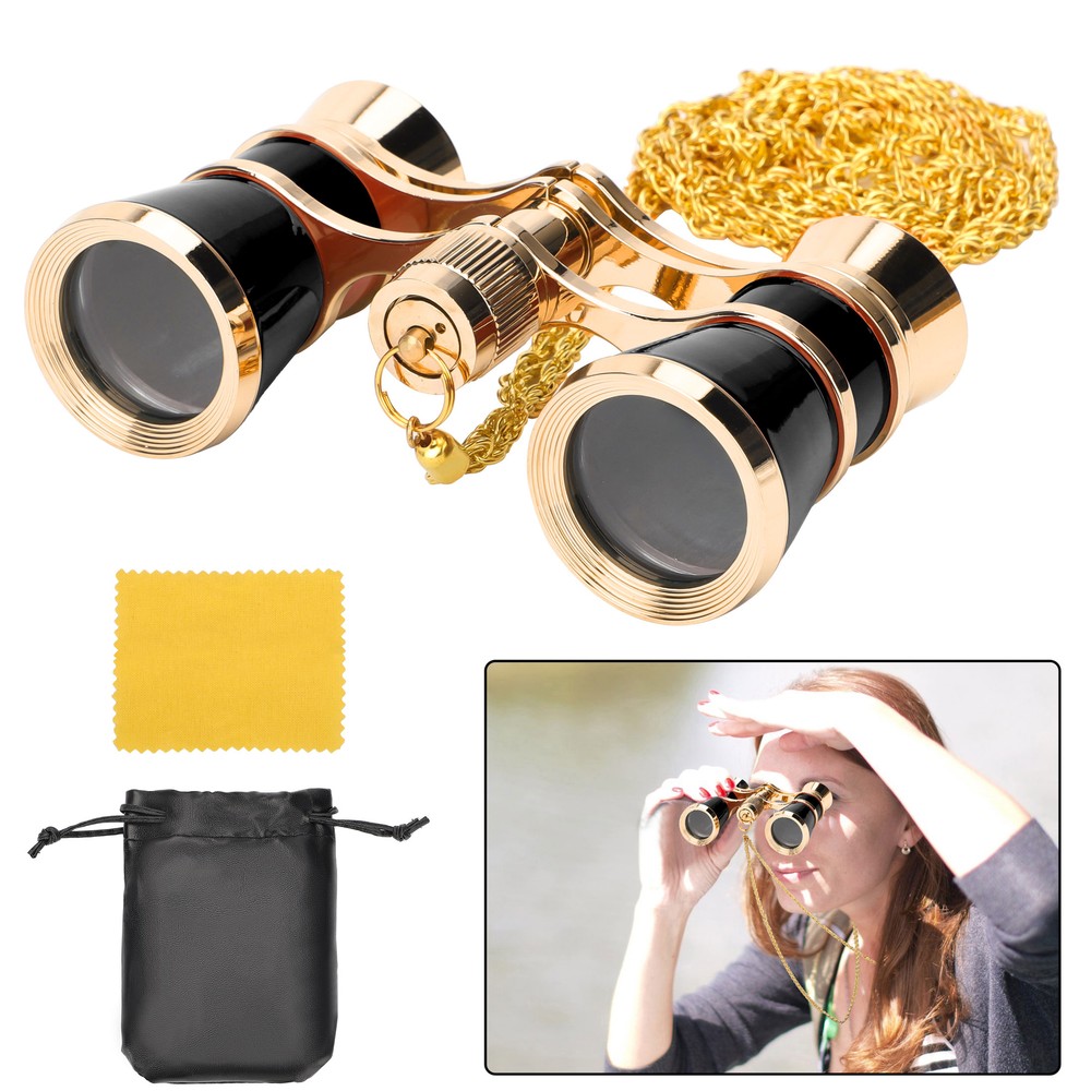 Retro Theater Opera 3X25 Glasses Mini Binocular Compact with Chain Fine Gift