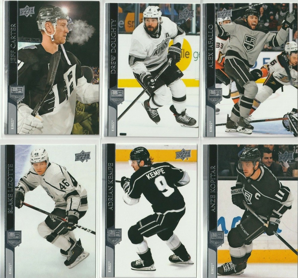 Los Angeles Kings 2020-21 Upper Deck Series 1 Hockey 6-Card Base Team Set