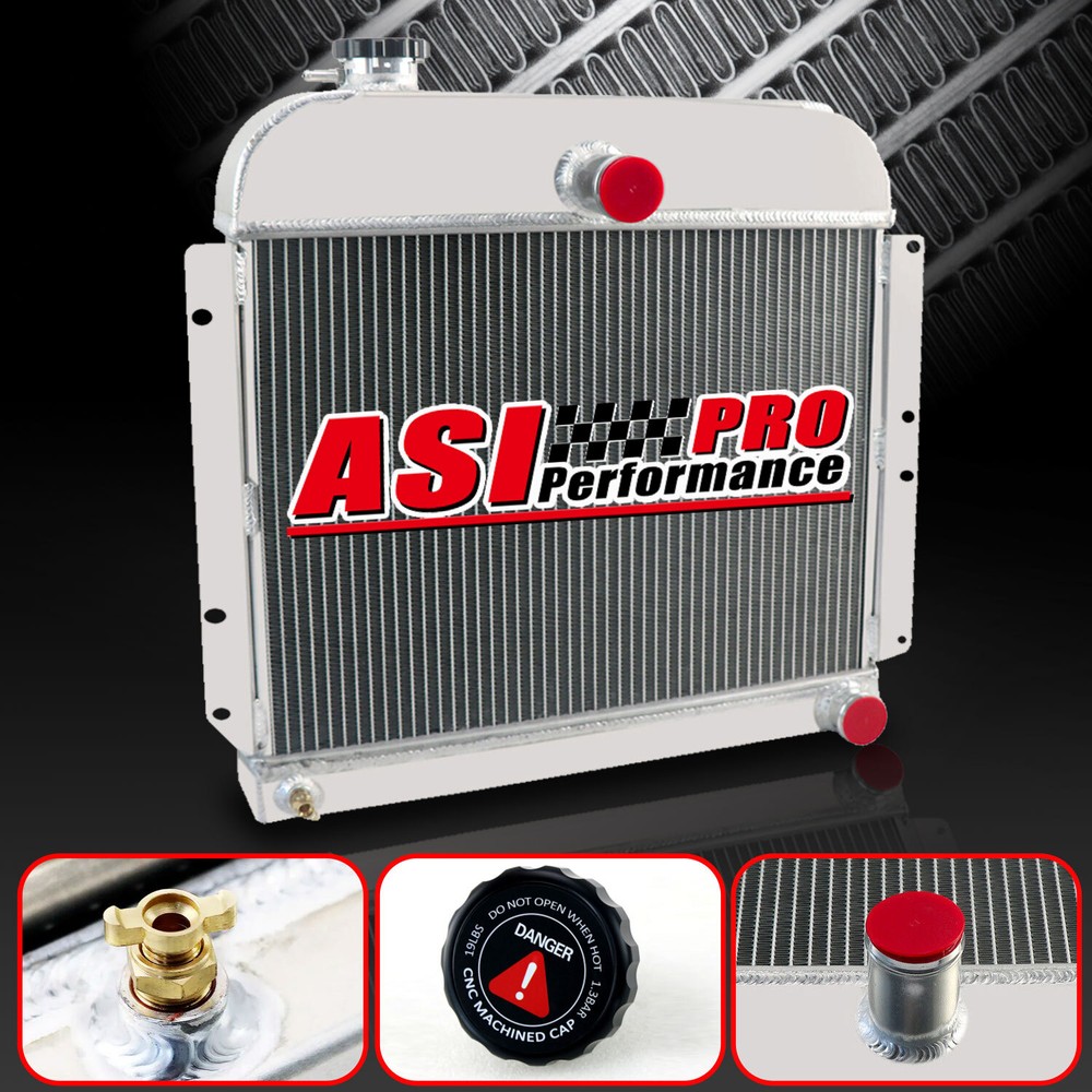 3Rows Aluminum Radiator For 41-1952/47 Plymouth Concord Special Deluxe Suburban