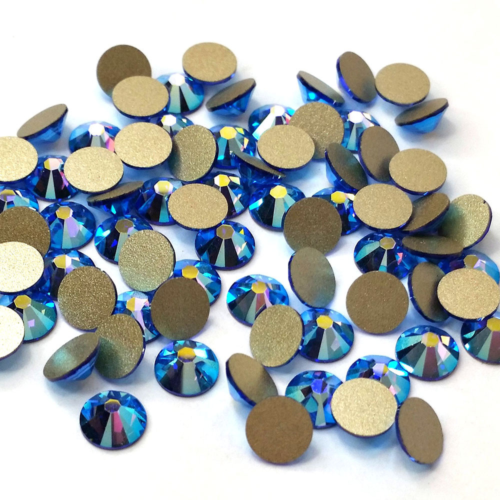 1440 Swarovski 2058 9ss Sapphire AB Flatback Rhinestones for Nail Art
