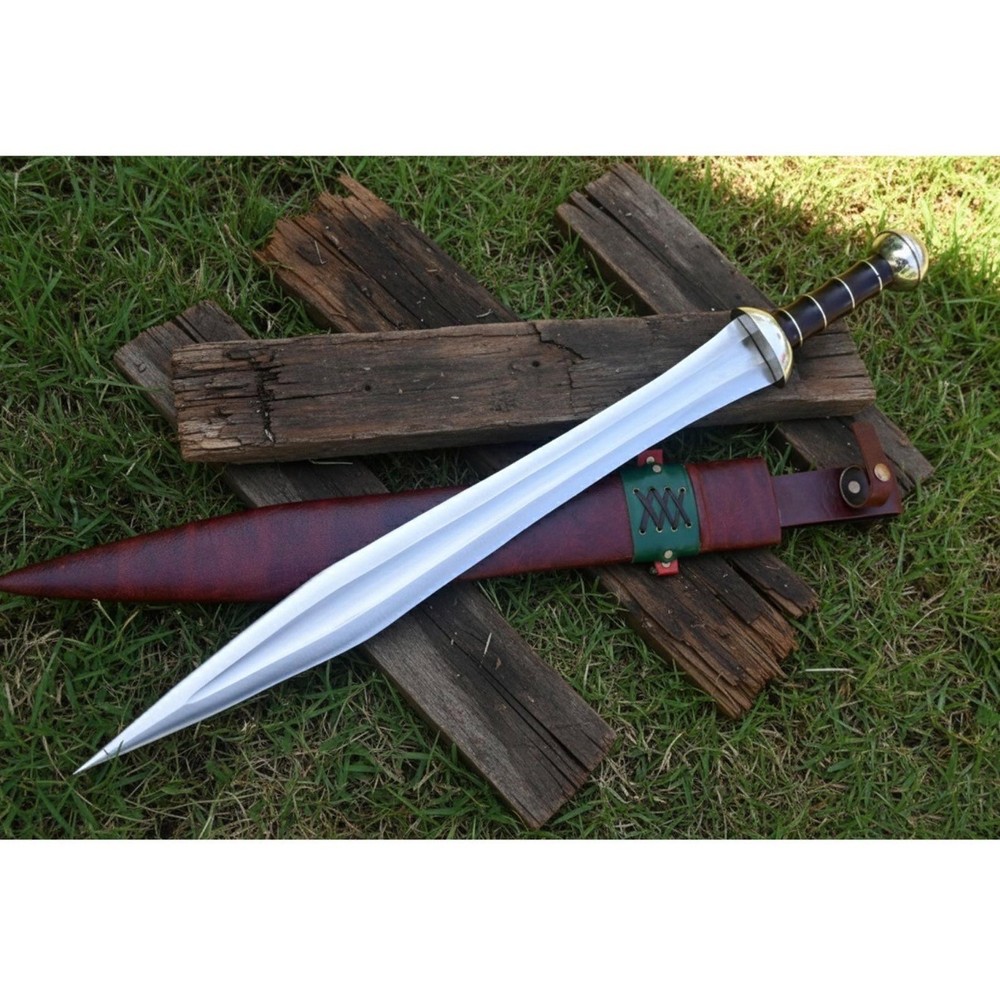 Custom Handmade 5160 Leaf Spring Steel Roman Gladius Inspired Sword With Sheath