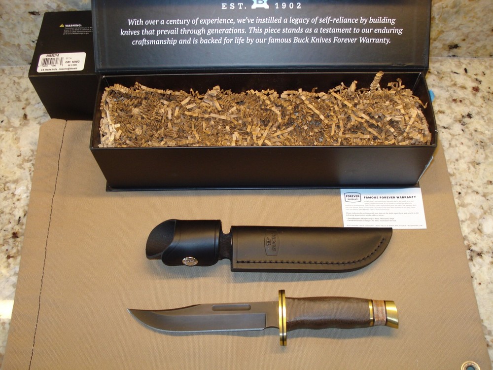 Buck Knives 119 Special Limited Run Brass Green Micarta Handle Black Blade. $1NR