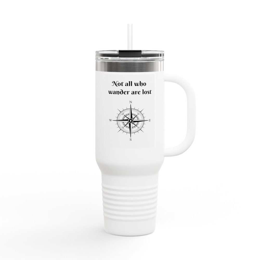 Inspirational Travel Mug for Adventurers, 40oz Insulated Cup, Camping Road Trips