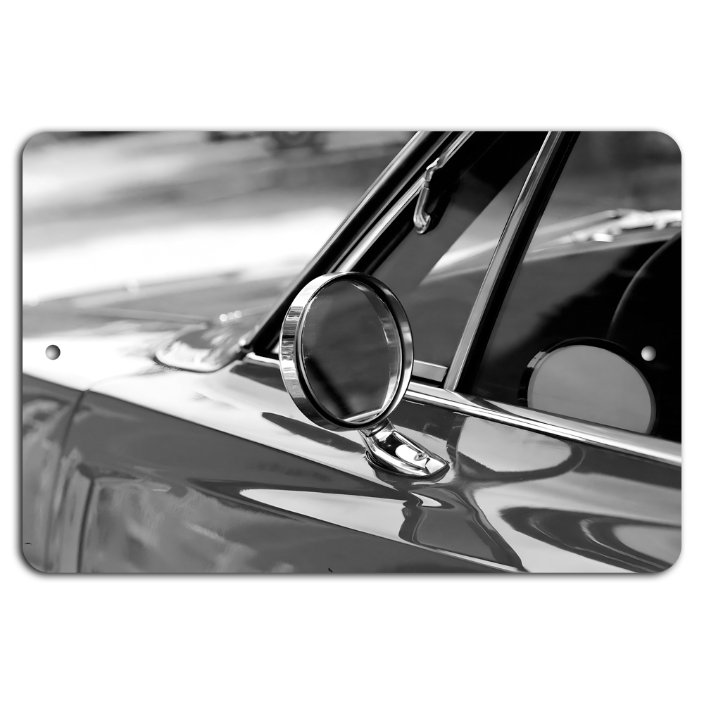 Vintage Car Charm: Classic Side Mirror Reflection