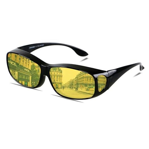 Night Vision Driving Glasses Polarized L Size Black  