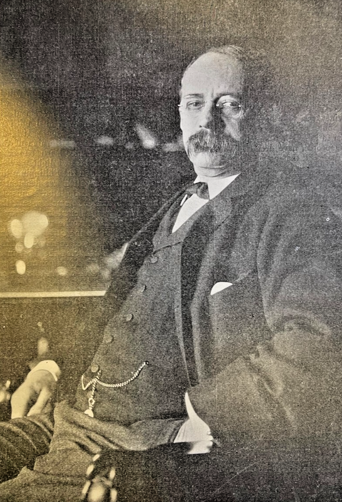 1909 Vintage Magazine Illustration E H Harriman Railroad Baron