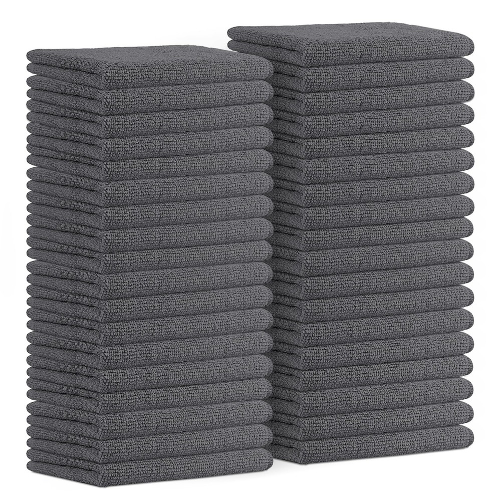 36-Pack 16x16 Microfiber Cloths - Ultra Absorbent Cleaning