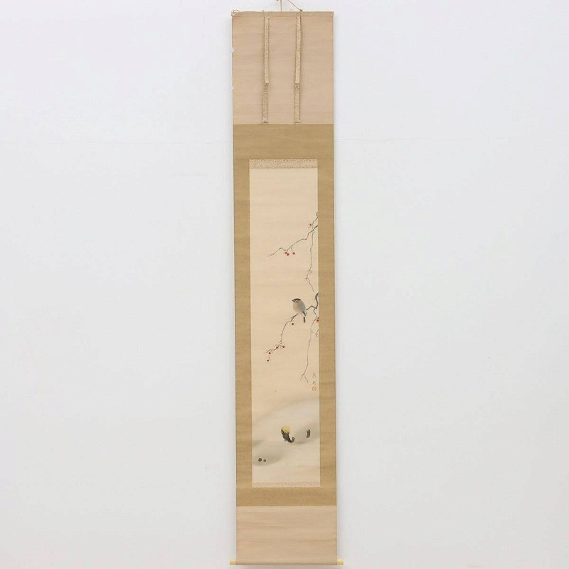 Jk02-9474 Tom True Work Dawn Hanging Scrolls Silk Meat Pen Colorful Fusheng Gras