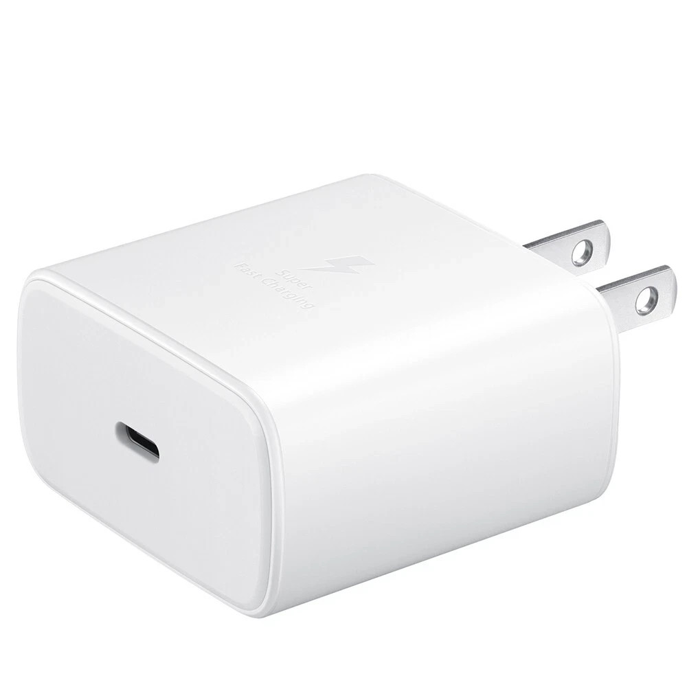 2-Lot USB C Fast Charger Cube 45W PD Adapter for Samsung S25 S24 S23 S22 White