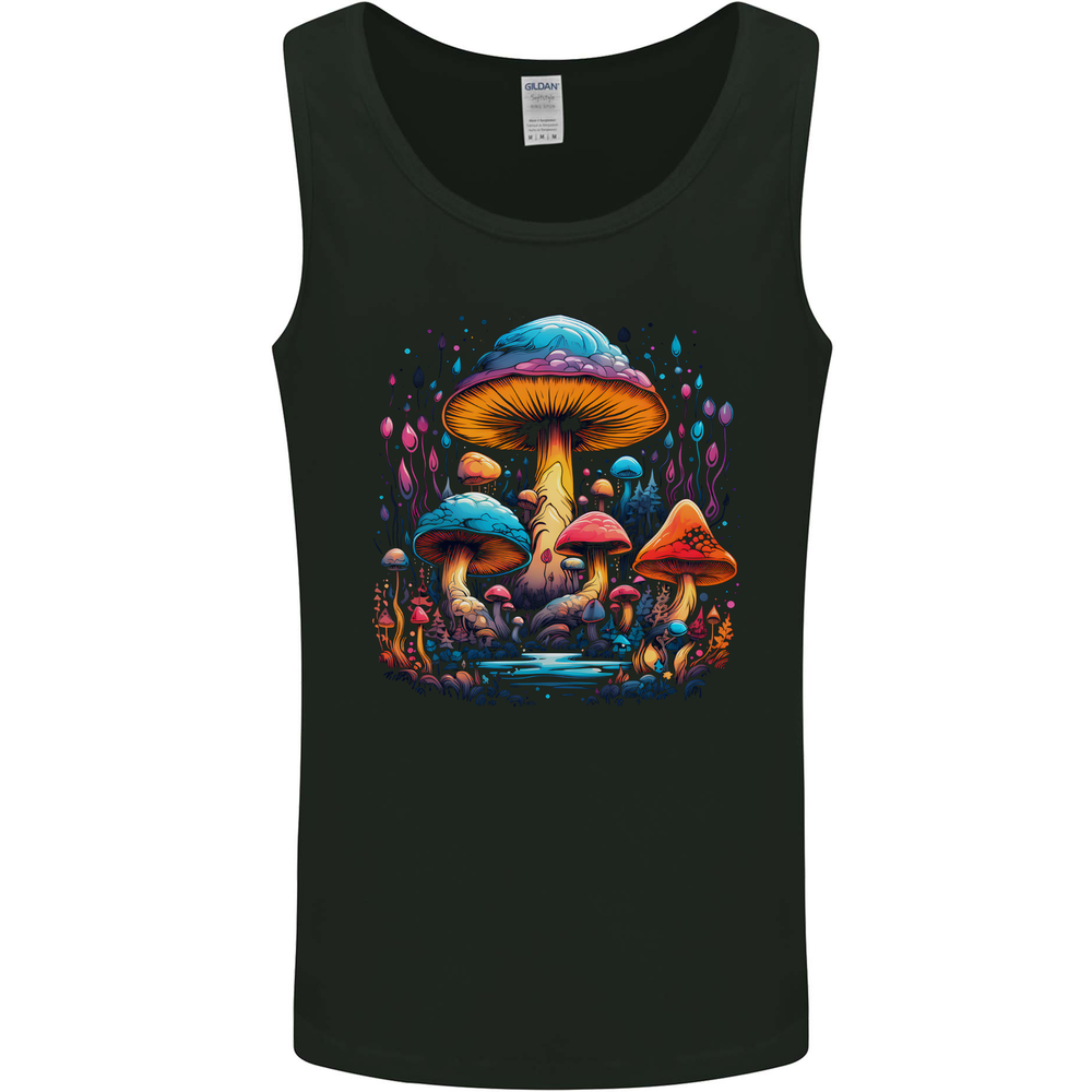 Magic Mushroom Landscape Trippy Mens Vest Tank Top