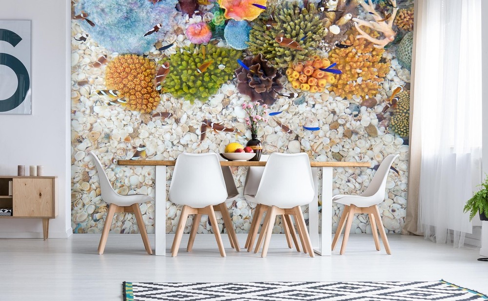 3D Yellow Coral ZHUA8765 Wallpaper Wall Murals Removable Self-adhesive Ann