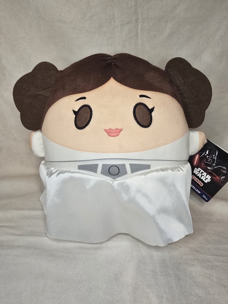 NWT Mattel Star Wars Cuutopia Plush Princess Leia, Soft Rounded Pillow Doll