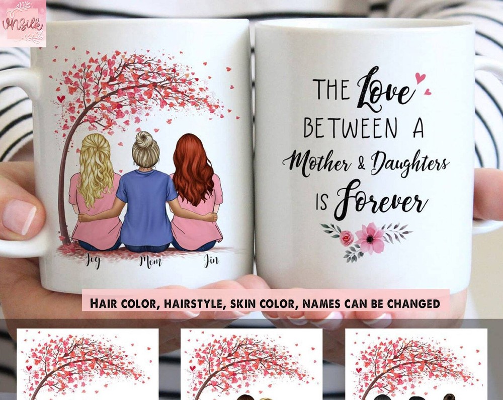 The Love Between A Mother & Daughter Is Forever Personalized Mug Mom Daughte