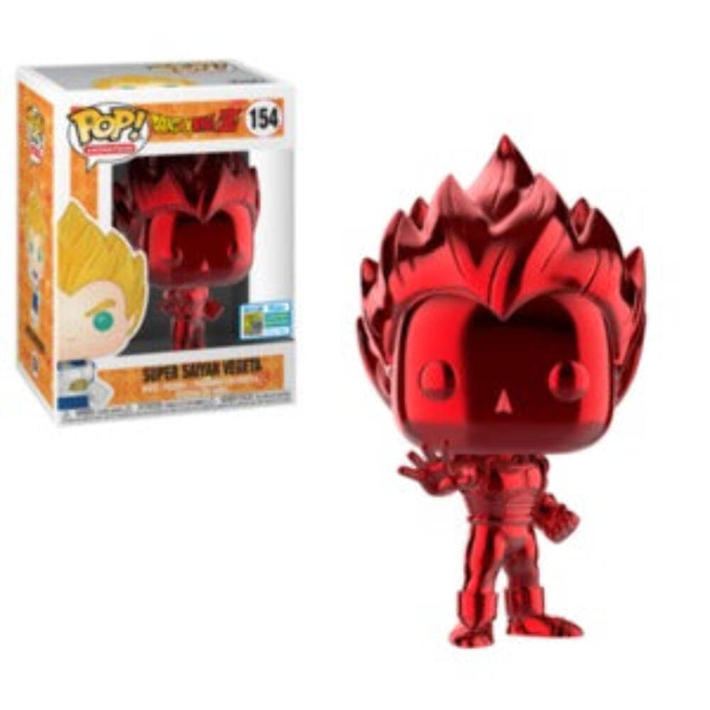 Funko POP! Animation: DBZ - Super Saiyan Vegeta Red Chrome (2019 SDCC)(Damaged B