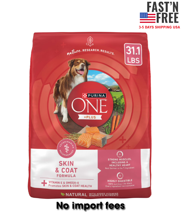 Purina ONE Plus Dry Dog Food Skin & Health Formula, Salmon, 31.1 lb Bag