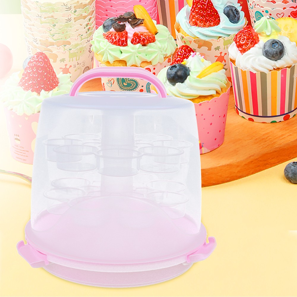 24 Cupcake Carrier Cake Carrier Holder Portable 3 Tier Cupcake Transporter Box