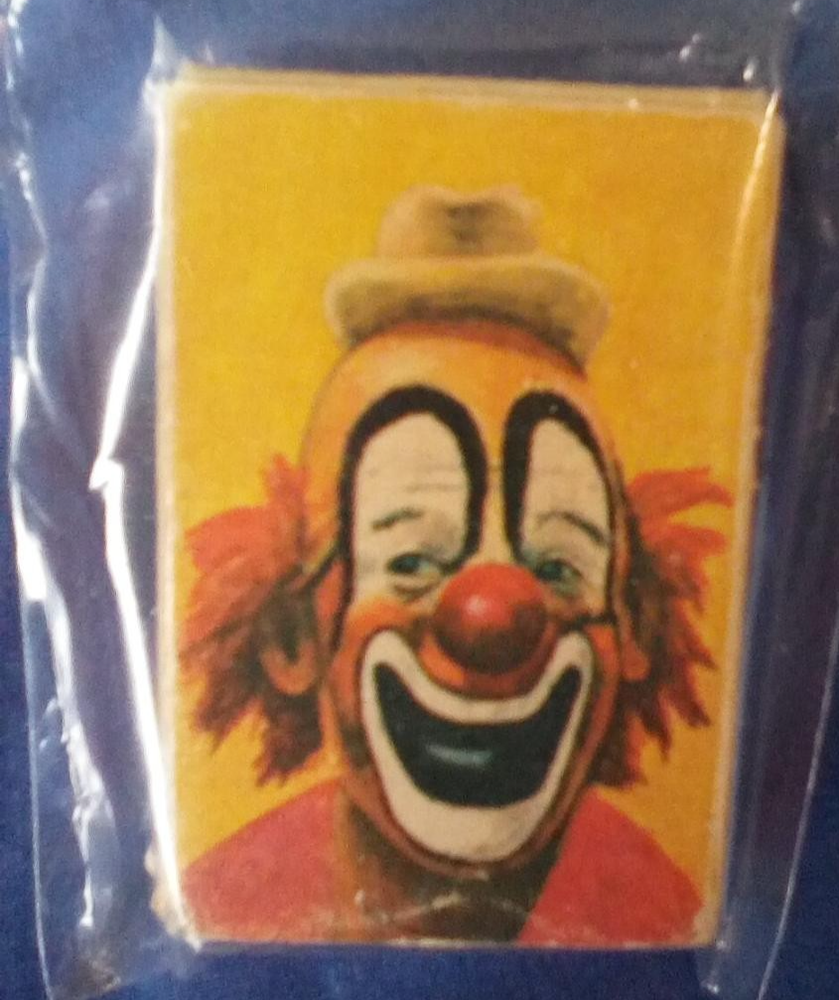 VTG DECK OF MINI STARDUST PLASTIC COATED PLAYING CARDS W/CLOWNS COMPLETE USA