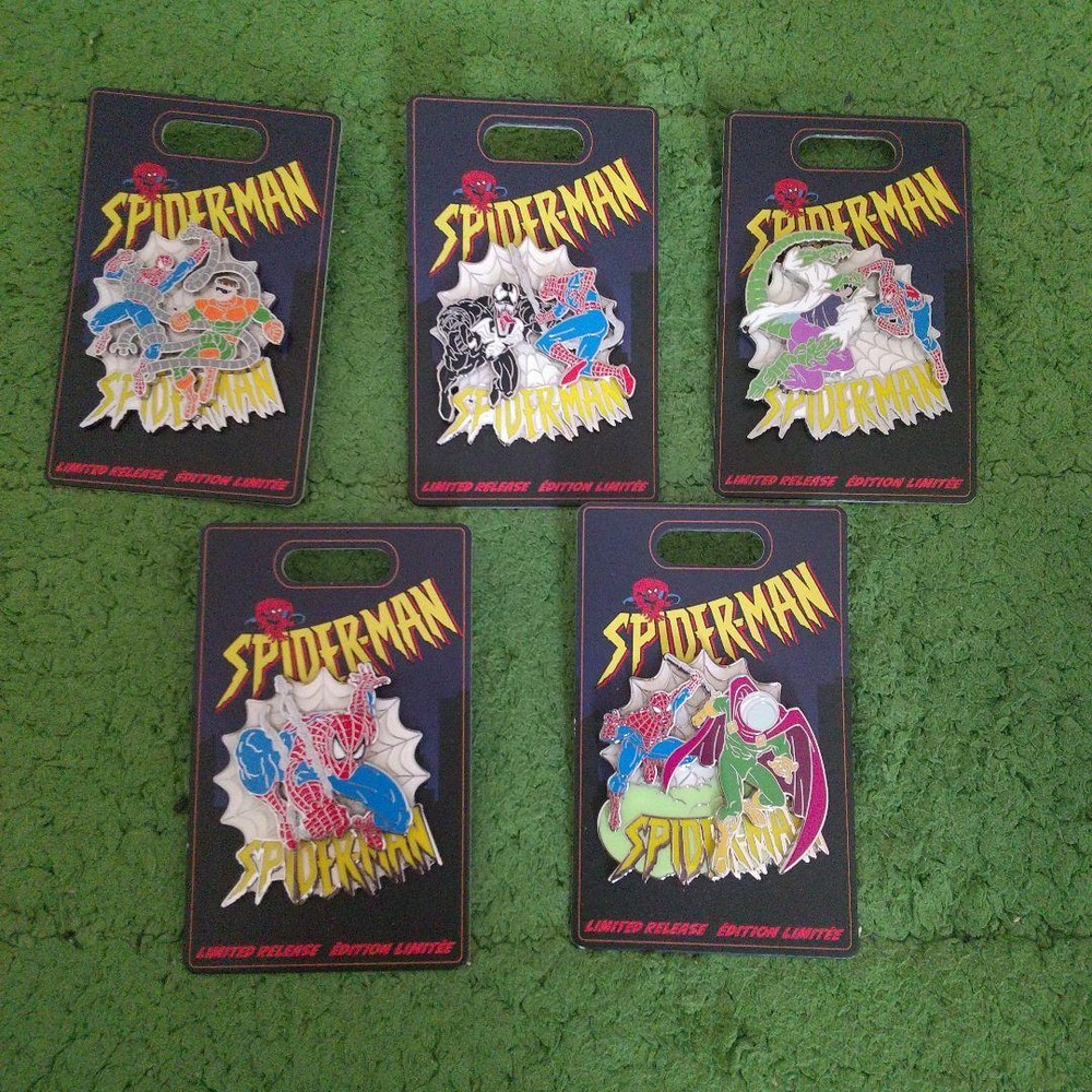 Spiderman Pin Badge 5 Types