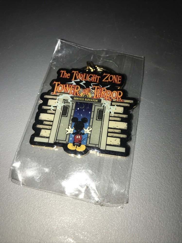 2000s Disney Metal The Twilight Zone Tower of Terror Elevator Mickey Key Chain