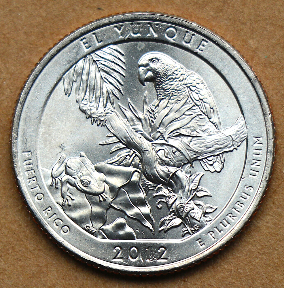 2012 P El Yunque Puerto Rico ABT uncirculated quarter from U S Mint roll