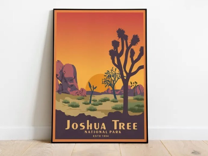 Joshua Tree National Park Poster Print Vintage