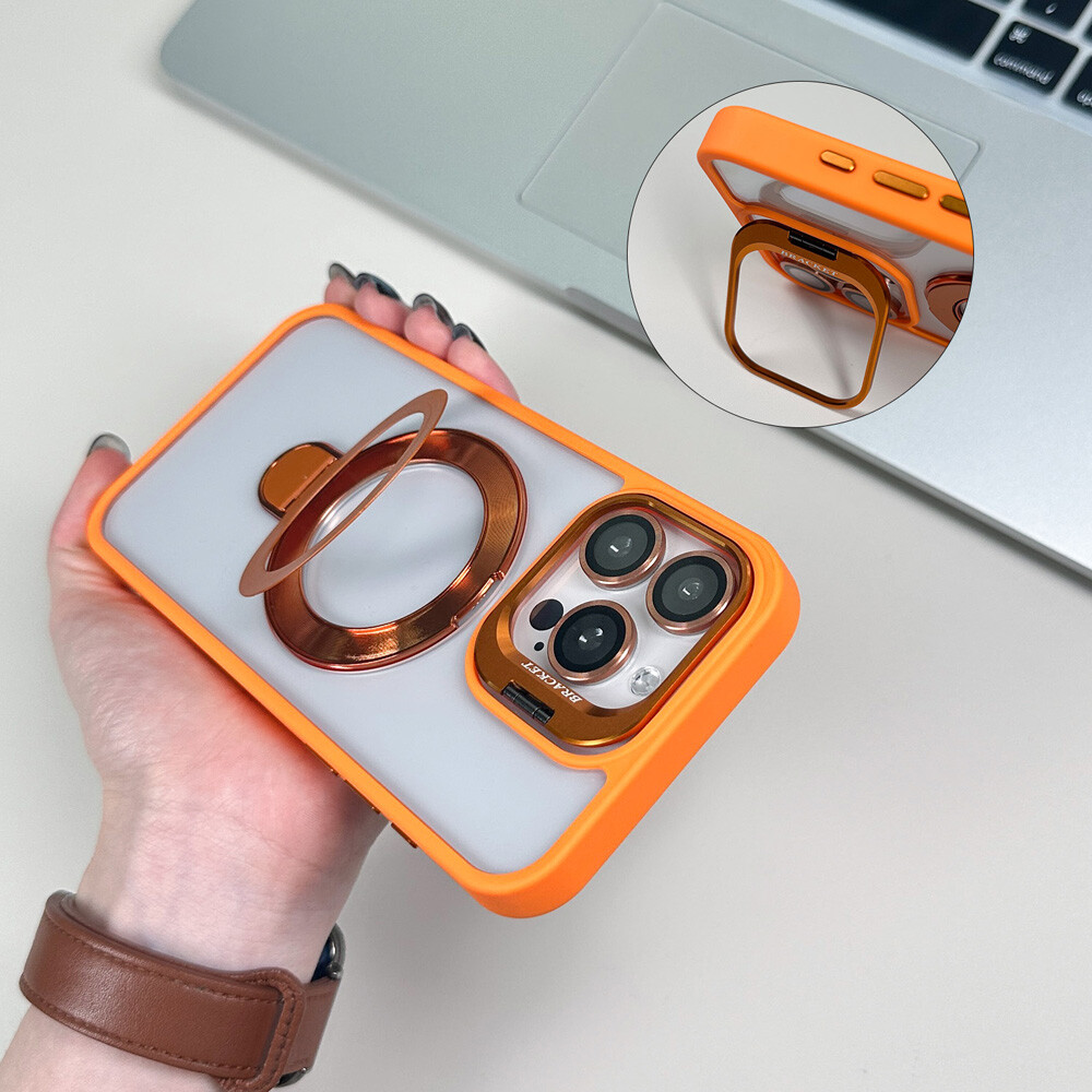 Camera Stand Magnetic Bracket For iPhone16 Pro Max 15 14 13 12 + Lens Phone Case