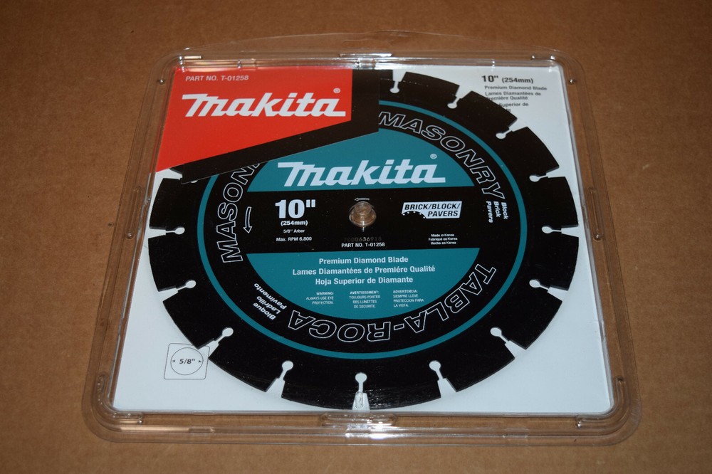 MAKITA 10-INCH MASONRY DIAMOND SEGMENTED BLADE, T-01258