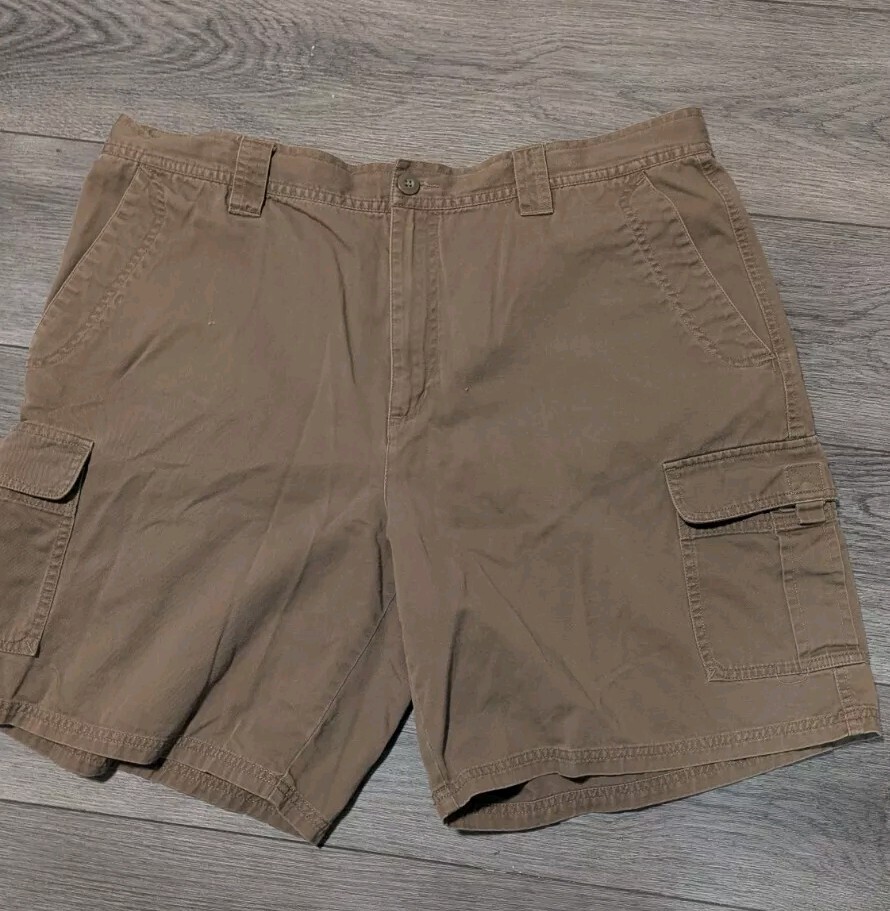 Vintage Columbia Men Cargo Shorts 40 Brown Khaki Outdoor Hiking Camping Gorpcore Style