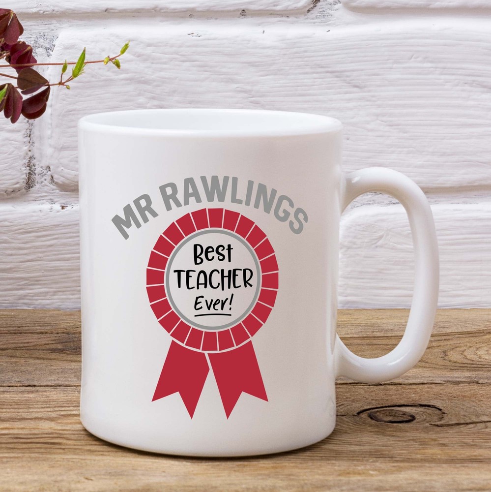 Personalised Best Teacher Ever Mug Free Uk Delivery End Of Term Teacher Gift