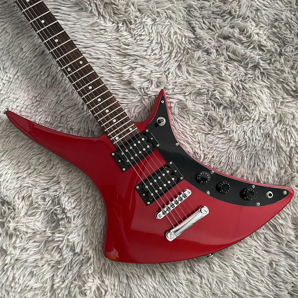 Guitarra eléctrica Skyhawk 1983 X79 roja pastilla H-H cuerpo de tilo herrajes cromados