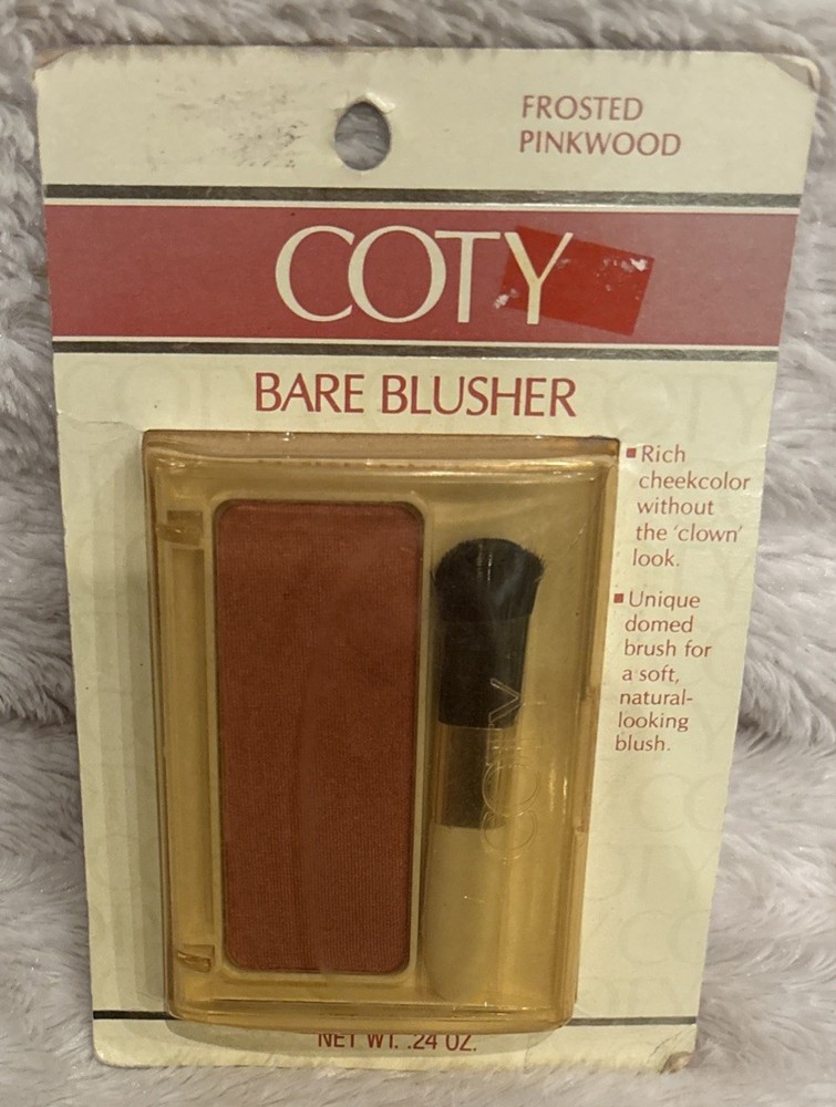 Vintage Coty Bare Blusher Frosted Pinkwood Discontinued NOS