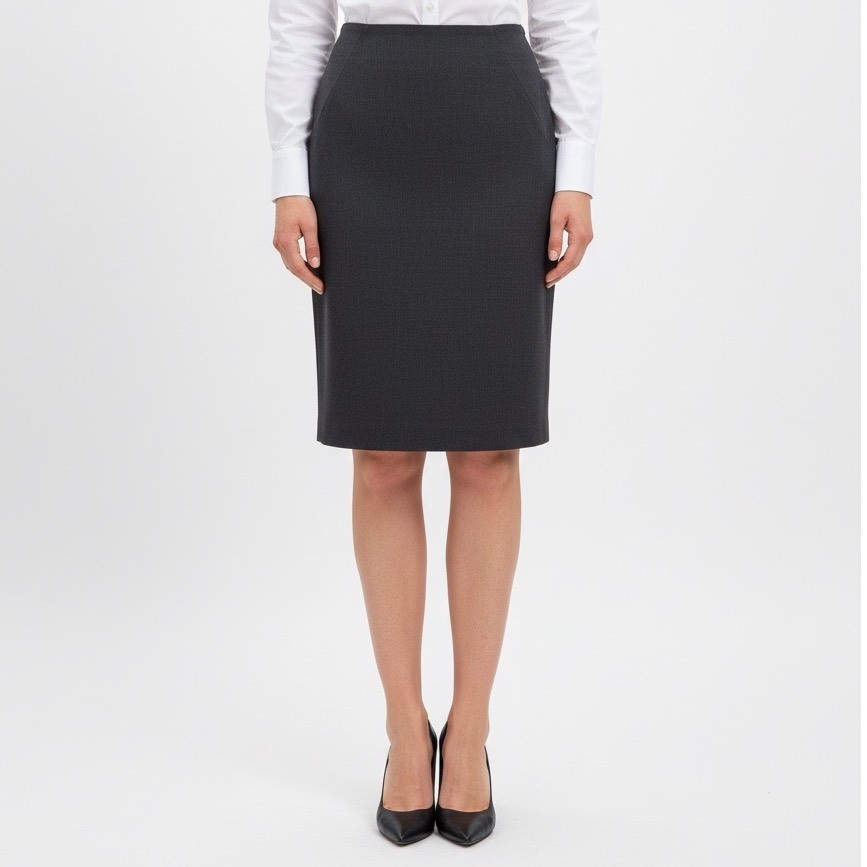 Theory Women's Charcoal Grey Wool Blend Pencil Skirt Size 4