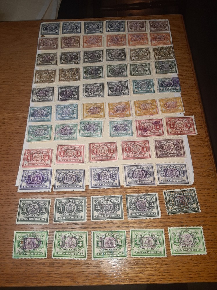 SL 5628/ US Stamps New York Stock Transfer Stamps us stamps collections lots