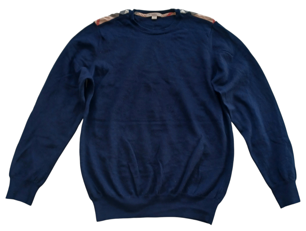 Burberry Brit  Sweater Long Sleeve Wool Nova Check Women's Size L