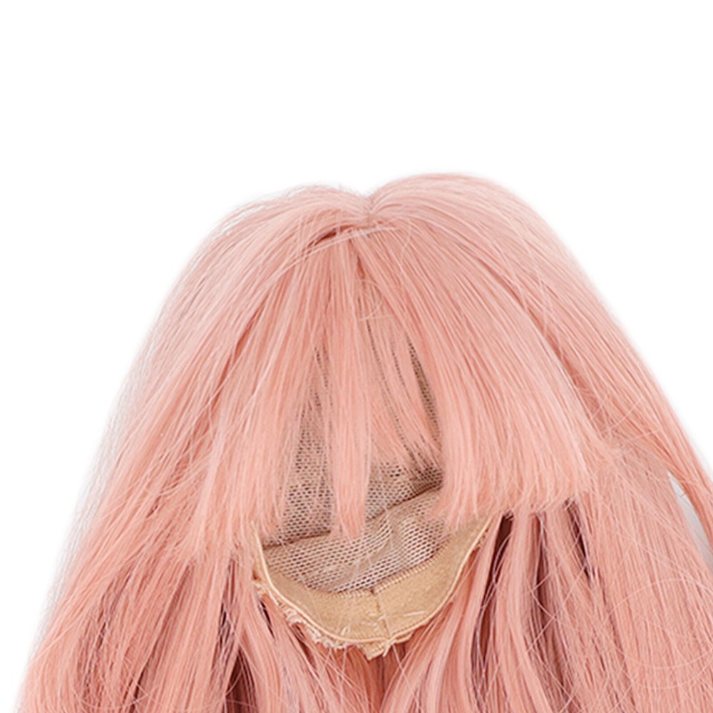 DIY Doll Wig with Blunt Bangs – Long Synthetic Hair for Toy Heads