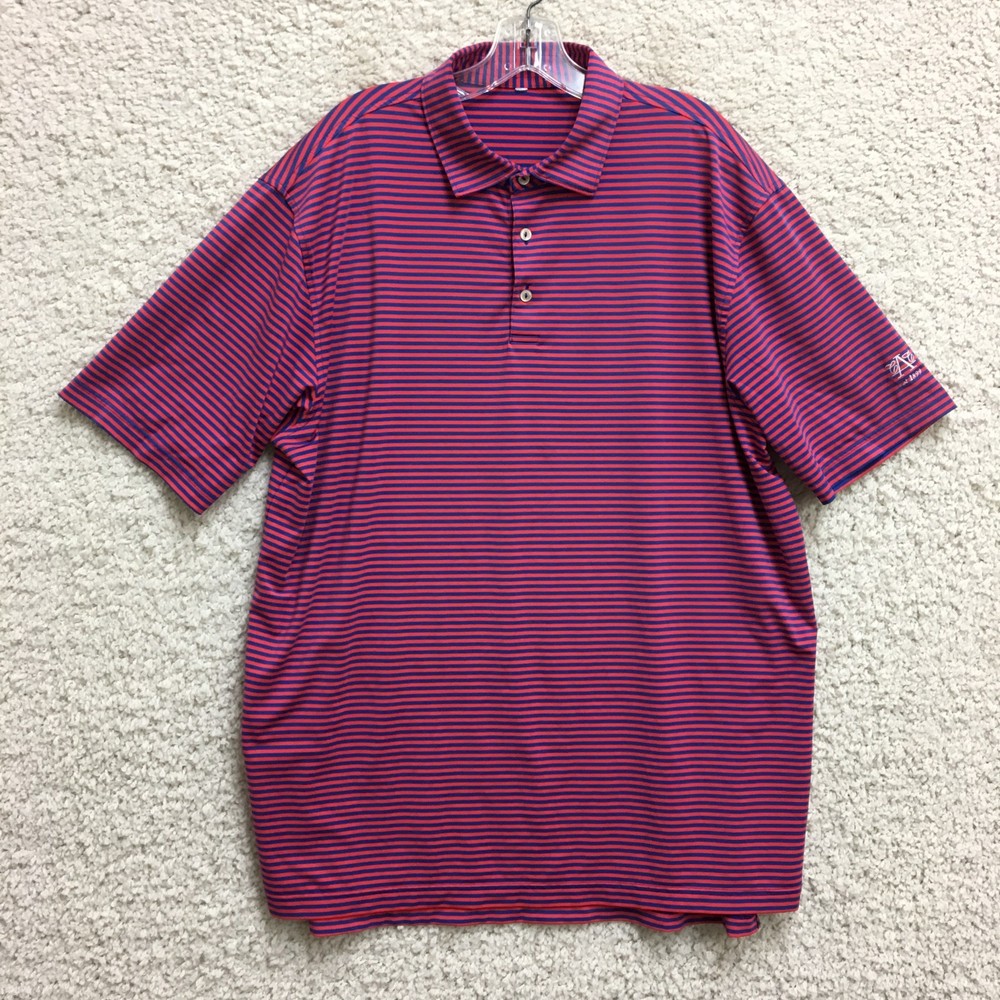 Peter Millar Polo Shirt 2XL Adult Pink Summer Comfort Striped Golf Stretch Mens
