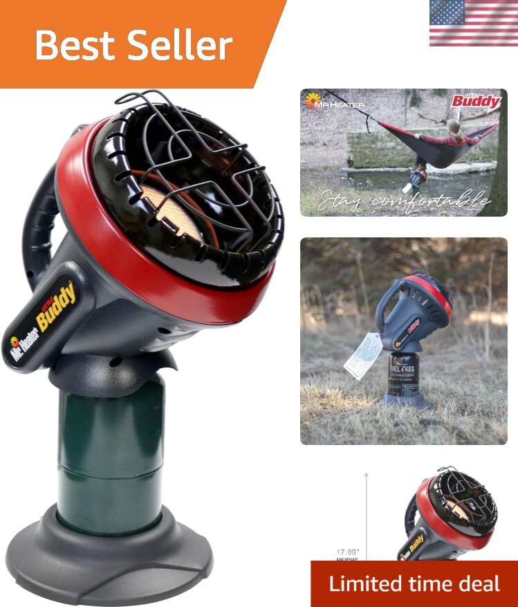 Efficient 3800-BTU Propane Heater for Indoor/Outdoor Use - Portable & Odor-Free
