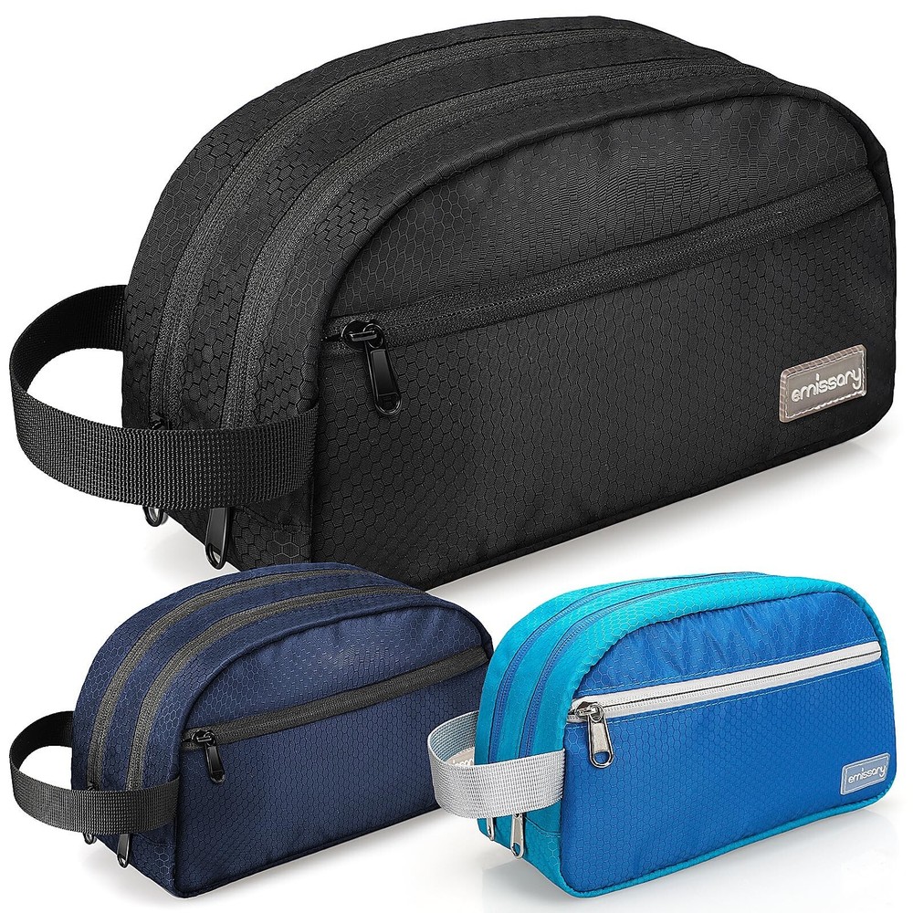 Emissary Nylon Waterproof Men's Toiletry Bag Large Travel Shower Organizer