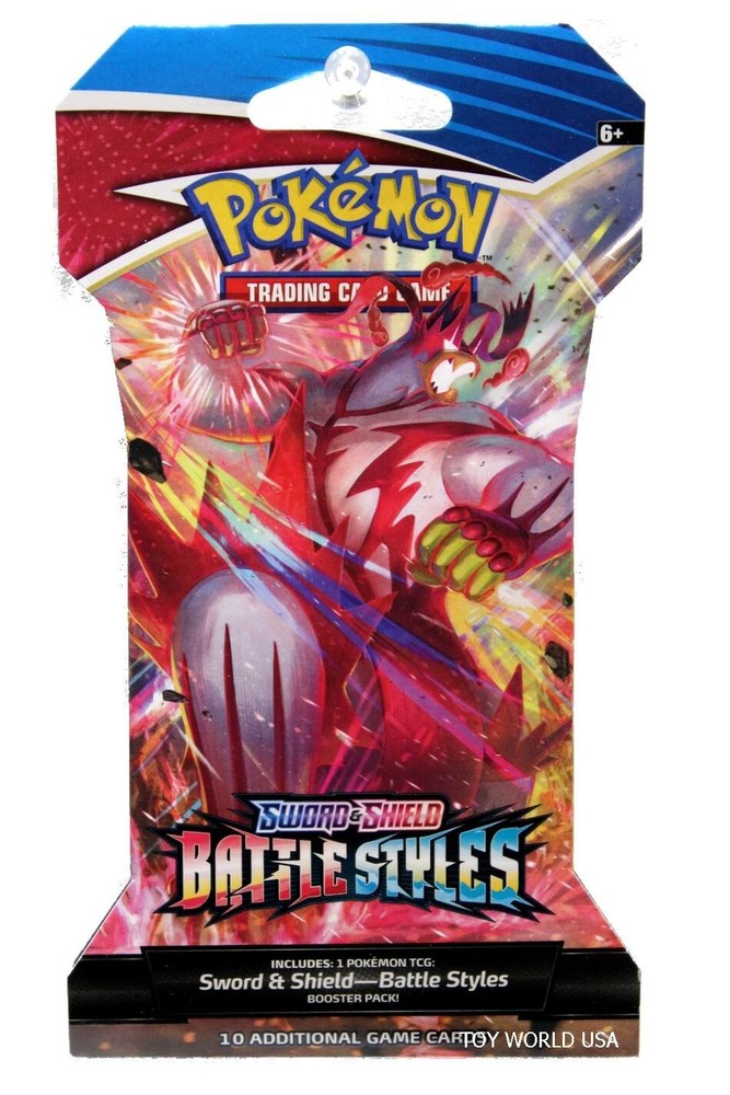 2021 Pokemon Sword & Shield Battle Styles Booster pack pink