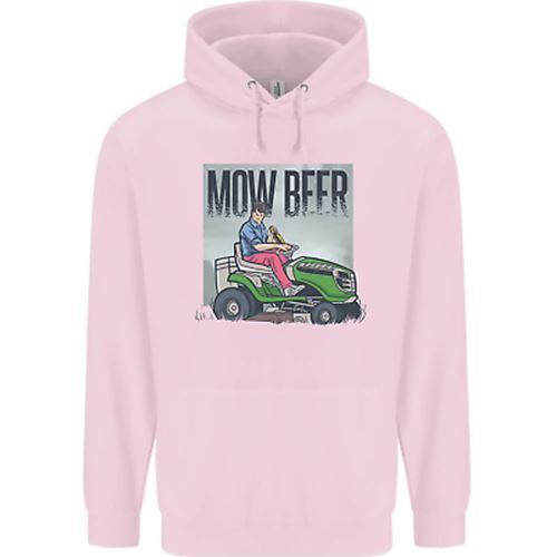Mow Beer Funny Lawnmower Alcohol Gardening Mens 80% Cotton Hoodie