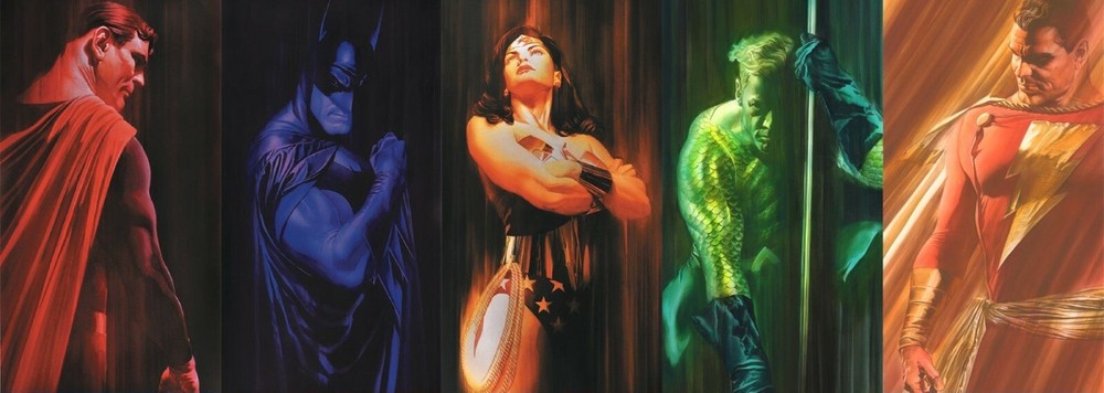 Alex Ross SIGNED Shadows Set of 5 SDCC Exclusive Giclees on Paper Lt Ed of 25 AP