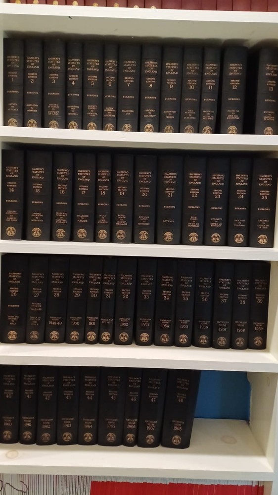 Halsbury's Statutes Of England 2nd Ed Set Of 40 Volumes